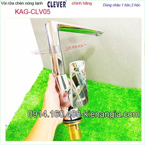 Vòi chậu rửa chén nóng lạnh CLEVER CHÍNH HÃNG KAG-CLV05