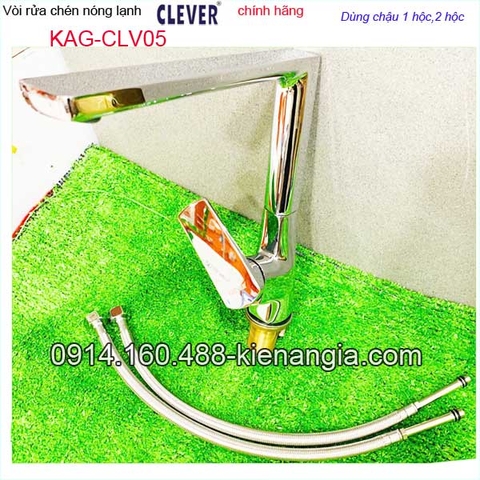 Vòi chậu rửa chén nóng lạnh CLEVER CHÍNH HÃNG KAG-CLV05