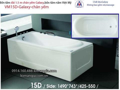 Bồn tắm dài Việt Mỹ galaxy chân yếm 15 mét VM15D-Galaxy