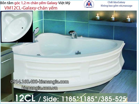 Bồn tắm góc galaxy chân yếm 12 mét Việt Mỹ VM12CL-Galaxy