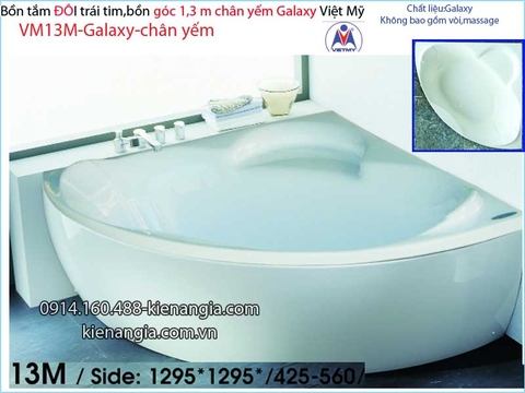 Bồn tắm góc galaxy chân yếm 13 mét  Việt Mỹ  VM13M-Galaxy