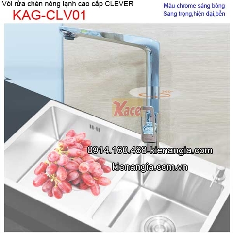 Vòi rửa chén nóng lạnh cao cấp Clever-KAG-CLV01