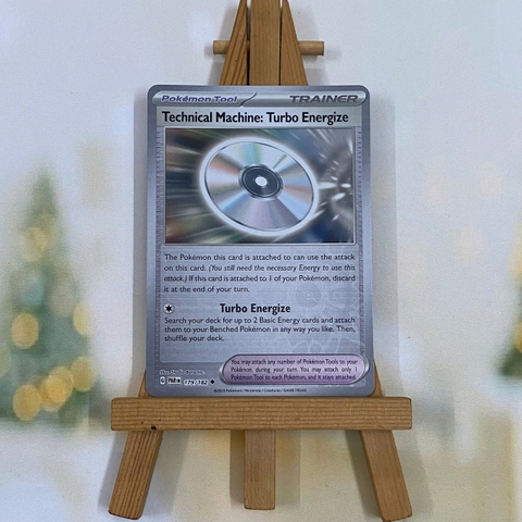 Thẻ hình Pokemon Technical Machine: Turbo Energize 179/182 - Lá bài lẻ Paradox Rift Uncommon Reverse Holo tiếng Anh chính hãng