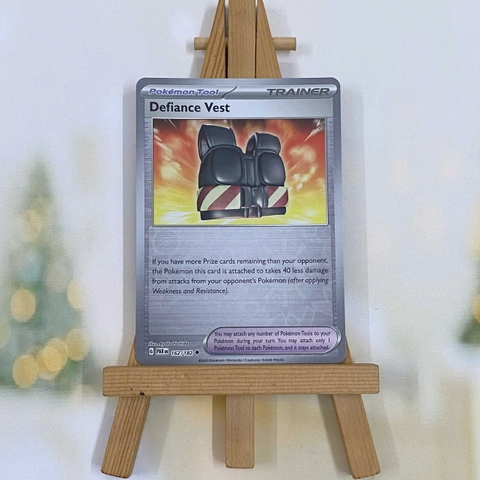 Thẻ hình Pokemon Defiance Vest 162/182 - Lá bài lẻ Paradox Rift Uncommon Reverse Holo tiếng Anh chính hãng