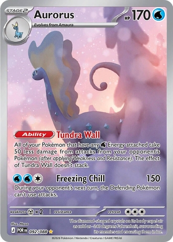 Thẻ hình Pokemon Aurorus 092/088 - Lá bài lẻ Perfect Order Illustration Rare tiếng Anh chính hãng