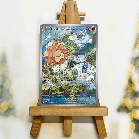 Thẻ hình Pokemon Castform Sunny Form 195/191 - Lá bài lẻ Surging Sparks Illustration Rare tiếng Anh chính hãng