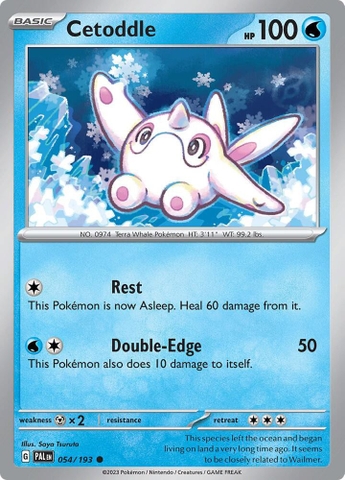 Thẻ hình Pokemon Cetoddle 054/193 - Lá bài lẻ Paldea Evolved Common Reverse Holo tiếng Anh chính hãng