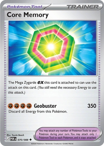 Thẻ hình Pokemon Core Memory 070/088 - Lá bài lẻ Perfect Order Uncommon tiếng Anh chính hãng