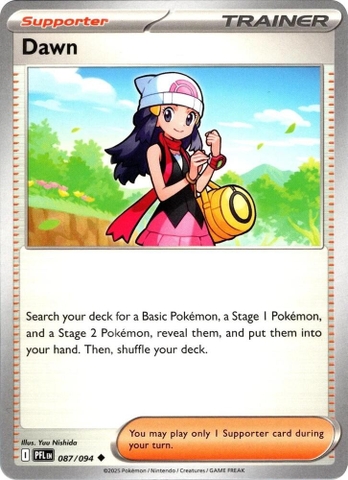 Thẻ hình Pokemon Dawn 087/094 - Lá bài lẻ Phantasmal Flames Uncommon tiếng Anh chính hãng