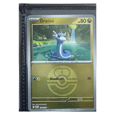 Thẻ hình Pokemon Dratini 150/217 - Lá bài lẻ Ascended Heroes Common Love Ball Holo tiếng Anh chính hãng
