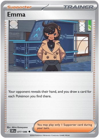 Thẻ hình Pokemon Emma 077/086 - Lá bài lẻ Chaos Rising Uncommon tiếng Anh chính hãng