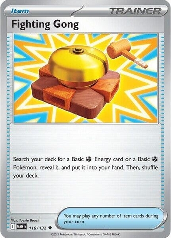 Thẻ hình Pokemon Fighting Gong 116/132 - Lá bài lẻ Mega Evolution Base Set Uncommon tiếng Anh chính hãng