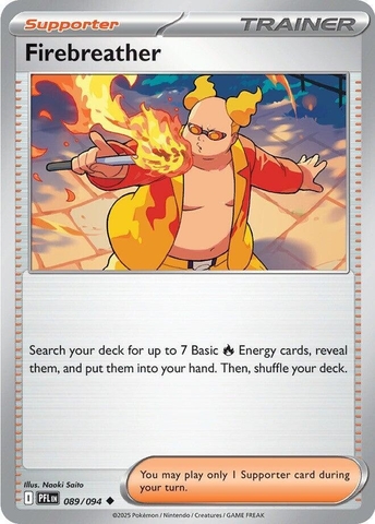 Thẻ hình Pokemon Firebreather 089/094 - Lá bài lẻ Phantasmal Flames Uncommon tiếng Anh chính hãng