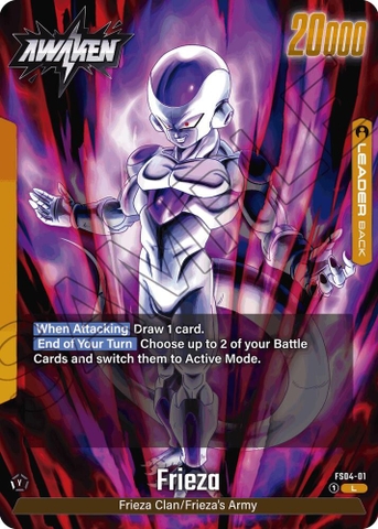 Thẻ hình Dragon Ball Frieza FS04-01 Leader - Lá bài lẻ Frieza FS04 tiếng Nhật chính hãng