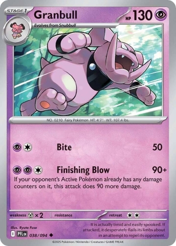 Thẻ hình Pokemon Granbull 038/094 - Lá bài lẻ Phantasmal Flames Uncommon Reverse Holo tiếng Anh chính hãng