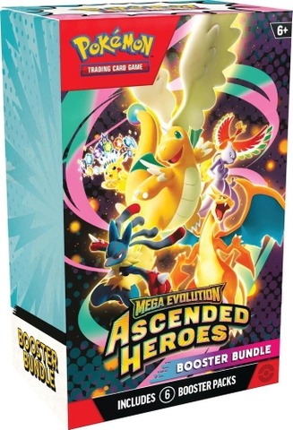 Hộp thẻ bài Ascended Heroes Booster Bundle 6 gói tiếng Anh chính hãng - Pokemon TCG Series Mega Evolution