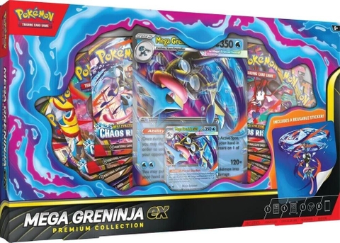Hộp thẻ bài Mega Greninja ex Premium Collection tiếng Anh chính hãng - Pokemon TCG Series Mega Evolution