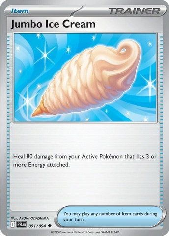 Thẻ hình Pokemon Jumbo Ice Cream 091/094 - Lá bài lẻ Phantasmal Flames Uncommon tiếng Anh chính hãng