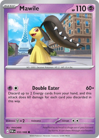 Thẻ hình Pokemon Mawile 032/088 - Lá bài lẻ Perfect Order Common Reverse Holo tiếng Anh chính hãng