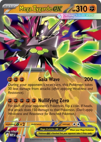Thẻ hình Pokemon Mega Zygarde ex MEP071 - Lá bài lẻ Mega Evolution Promo Promo tiếng Anh chính hãng