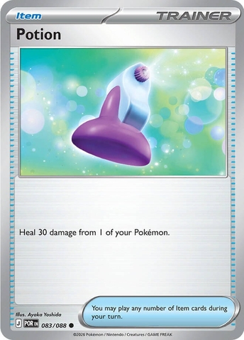 Thẻ hình Pokemon Potion 083/088 - Lá bài lẻ Perfect Order Common tiếng Anh chính hãng