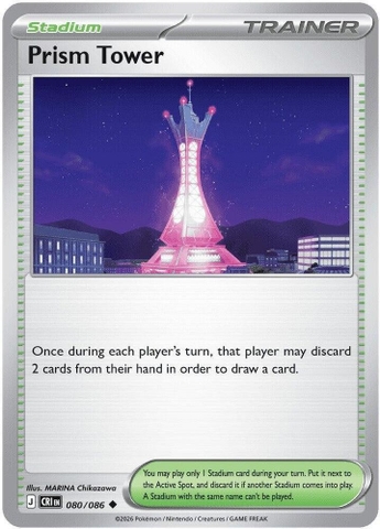 Thẻ hình Pokemon Prism Tower 080/086 - Lá bài lẻ Chaos Rising Uncommon tiếng Anh chính hãng