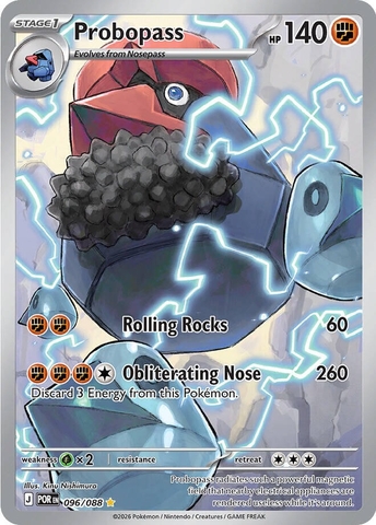 Thẻ hình Pokemon Probopass 096/088 - Lá bài lẻ Perfect Order Illustration Rare tiếng Anh chính hãng