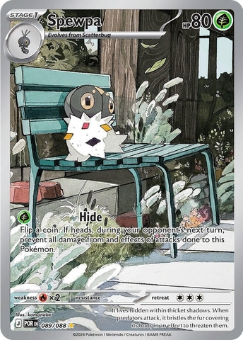 Thẻ hình Pokemon Spewpa 089/088 - Lá bài lẻ Perfect Order Illustration Rare tiếng Anh chính hãng