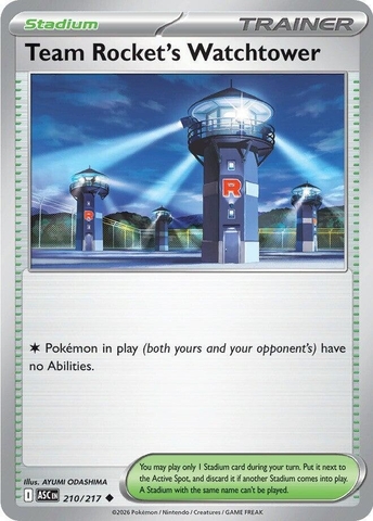 Thẻ hình Pokemon Team Rocket's Watchtower 210/217 - Lá bài lẻ Ascended Heroes Uncommon tiếng Anh chính hãng