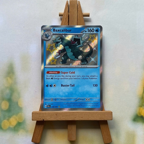 Thẻ hình Pokemon Baxcalibur 130/091 - Lá bài lẻ Paldean Fates Shiny Rare tiếng Anh chính hãng