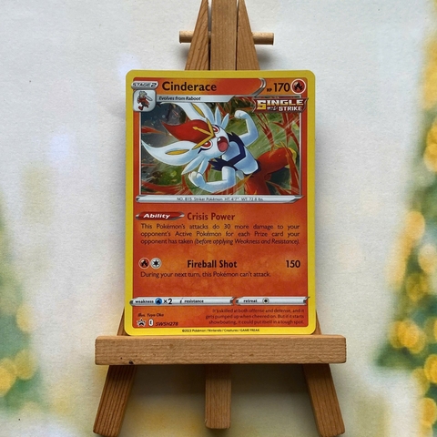 Thẻ hình Pokemon Cinderace SWSH278 - Lá bài lẻ Sword & Shield Holo Promo tiếng Anh chính hãng