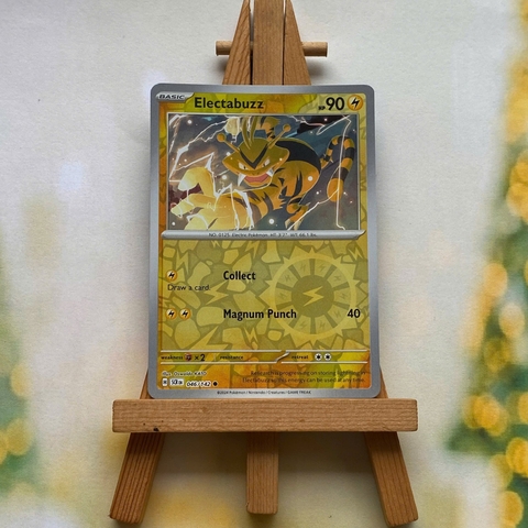Thẻ hình Pokemon Electabuzz 046/142 - Lá bài lẻ Stellar Crown Common Reverse Holo tiếng Anh chính hãng