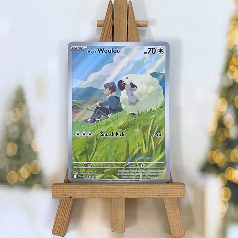 Thẻ hình Pokemon Hop's Wooloo 170/159 - Lá bài lẻ Journey Together Illustration Rare tiếng Anh chính hãng