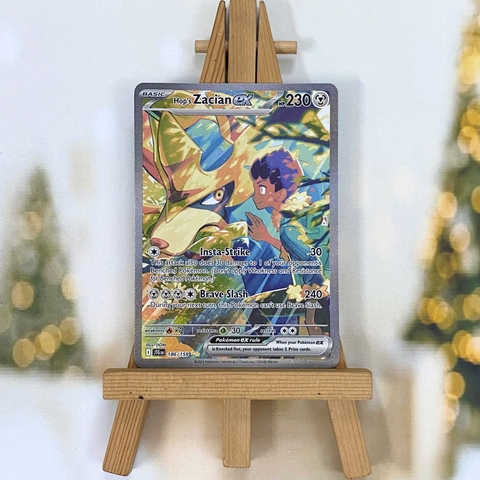 Thẻ hình Pokemon Hop's Zacian ex 186/159 - Lá bài lẻ Journey Together Special Illustration Rare tiếng Anh chính hãng