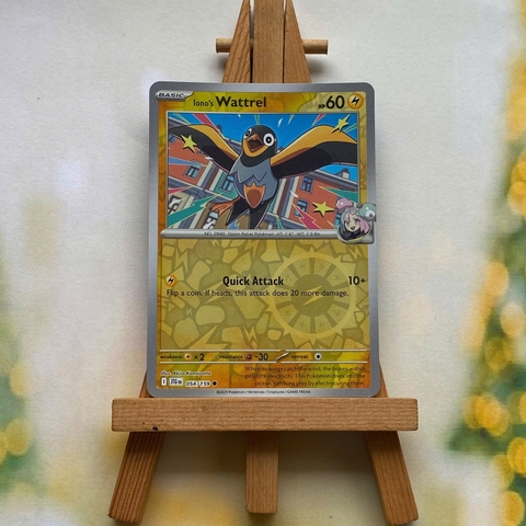 Thẻ hình Pokemon Iono's Wattrel 054/159 - Lá bài lẻ Journey Together Common Reverse Holo tiếng Anh chính hãng