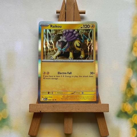 Thẻ hình Pokemon Raikou 048/132 - Lá bài lẻ Mega Evolution Base Set Holo Rare Reverse Holo tiếng Anh chính hãng