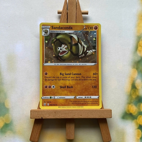 Thẻ hình Pokemon Sandaconda 082/163 - Lá bài lẻ SWSH05: Battle Styles Holo Rare Cosmos Holo tiếng Anh chính hãng