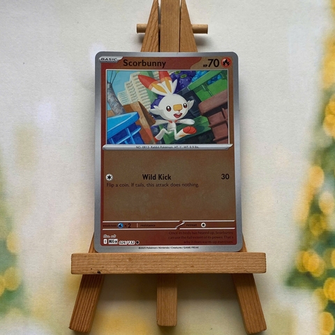 Thẻ hình Pokemon Scorbunny 026/132 - Lá bài lẻ Mega Evolution Base Set Common Reverse Holo tiếng Anh chính hãng