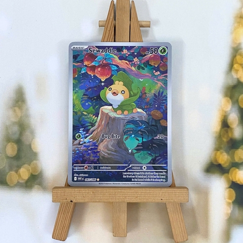 Thẻ hình Pokemon Sewaddle 087/086 - Lá bài lẻ White Flare Illustration Rare tiếng Anh chính hãng
