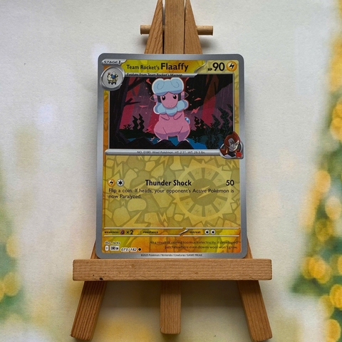Thẻ hình Pokemon Team Rocket's Flaaffy 073/182 - Lá bài lẻ Destined Rivals Common Reverse Holo tiếng Anh chính hãng