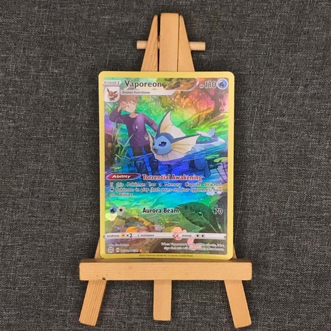 Thẻ hình Pokemon Vaporeon TG02/TG30 - Lá bài lẻ Holo Rare tiếng Anh chính hãng