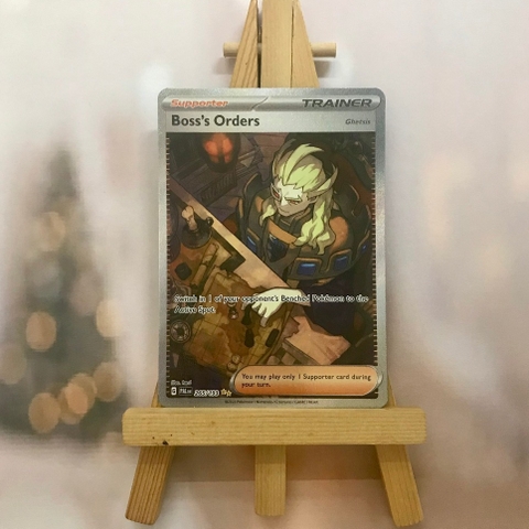 Thẻ hình Pokemon Boss's Orders 265/193 - Lá bài lẻ Paldea Evolved Special Illustrion Rare tiếng Anh chính hãng
