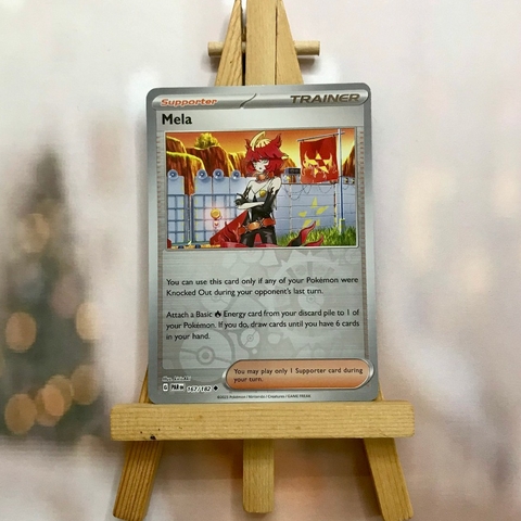 Thẻ hình Pokemon Mela 167/182 - Lá bài lẻ Paradox Rift Common Reverse Holo tiếng Anh chính hãng