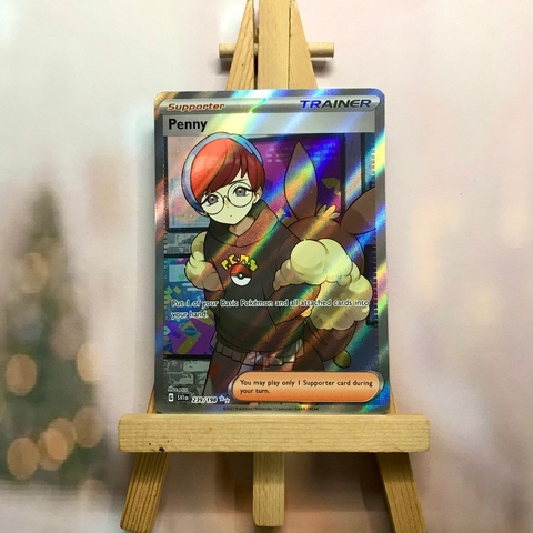 Thẻ hình Pokemon Penny 239/198 - Lá bài lẻ Scarlet & Violet Base Set Full Art Secret Rare tiếng Anh chính hãng