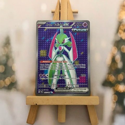 Thẻ hình Pokemon Iron Valiant ex 225/182 - Lá bài lẻ Paradox Rift Full Art Secret Rare tiếng Anh chính hãng