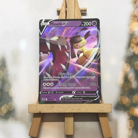 Thẻ hình Pokemon Mawile V 070/195 - Lá bài lẻ Silver Tempest Ultra Rare tiếng Anh chính hãng
