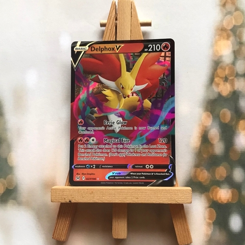 Thẻ hình Pokemon Delphox V 027/196 - Lá bài Lost Origin Ultra Rare tiếng Anh chính hãng