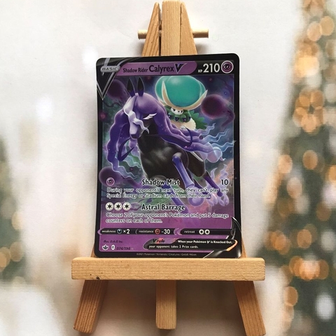 Thẻ hình Pokemon Shadow Rider Calyrex V 074/198 - Lá bài lẻ Chilling Reign Ultra Rare tiếng Anh chính hãng