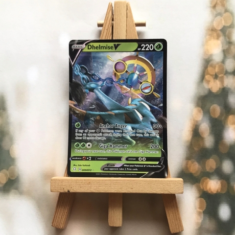Thẻ hình Pokemon Dhelmise V 009/072 - Lá bài lẻ Shining Fates Ultra Rare tiếng Anh chính hãng