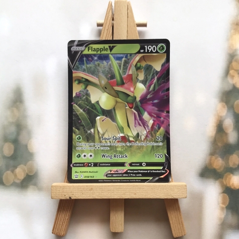 Thẻ hình Pokemon Flapple V 018/163 - Lá bài lẻ Battle Styles Ultra Rare tiếng Anh chính hãng